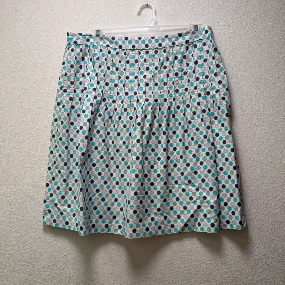 Forever 21 Blue and White A-Line Pleated Skirt